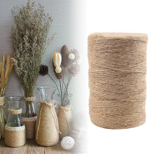 Ficelle de jute pour bouchers, emballage cadeau, décoration de mariage et de fêtes, artisanat et tissage – Marron (1 pièce)