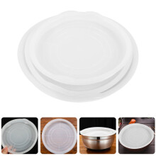 Coperchi in plastica bianca per ciotole da cucina, anti-trabocco (3 pezzi)