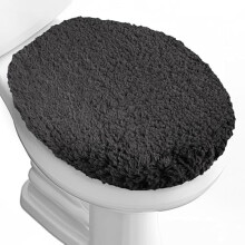 Housse de siège de toilette allongée en microfibre 19,5 x 15 pouces
