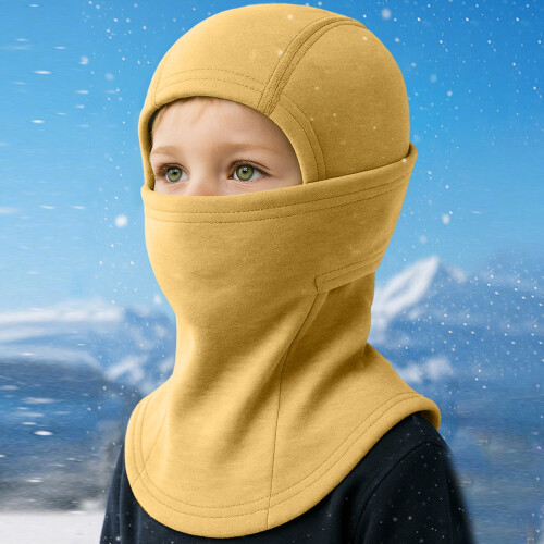 Fleece Balaklava Vinterhette 14x10,6 tommer Gul