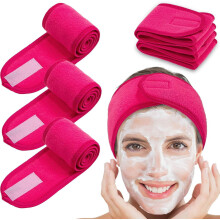 Miman4Counts Spa Gesichts-Stirnband, Frottee-Stirnband, Stretch-Handtuch für Bad, Make-up und Sport (grau)
