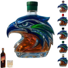 Carafe à whisky Seahawks avec tête d'aigle en 3D