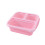Boîte bento réutilisable à 3 compartiments rose 17 x 15,5 x 5,5 cm 1
