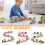 Wooden Magnetic Train Set with Numbers 11-Piece 2