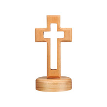 Osterkreuz aus Holz, Naturholz, 12 cm (4,7 Zoll)