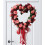 Kunstig hjerteformet blomsterdekor til valentinsdagskrans 1