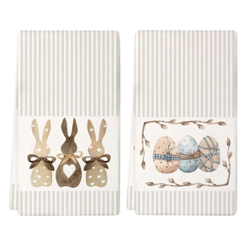Torchons de cuisine à motif floral (2 pièces) 1