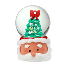 Glowing Crystal Ball Ornament with LED Light – Festive Snow Globe Decor, Compatible with Christmas Tree