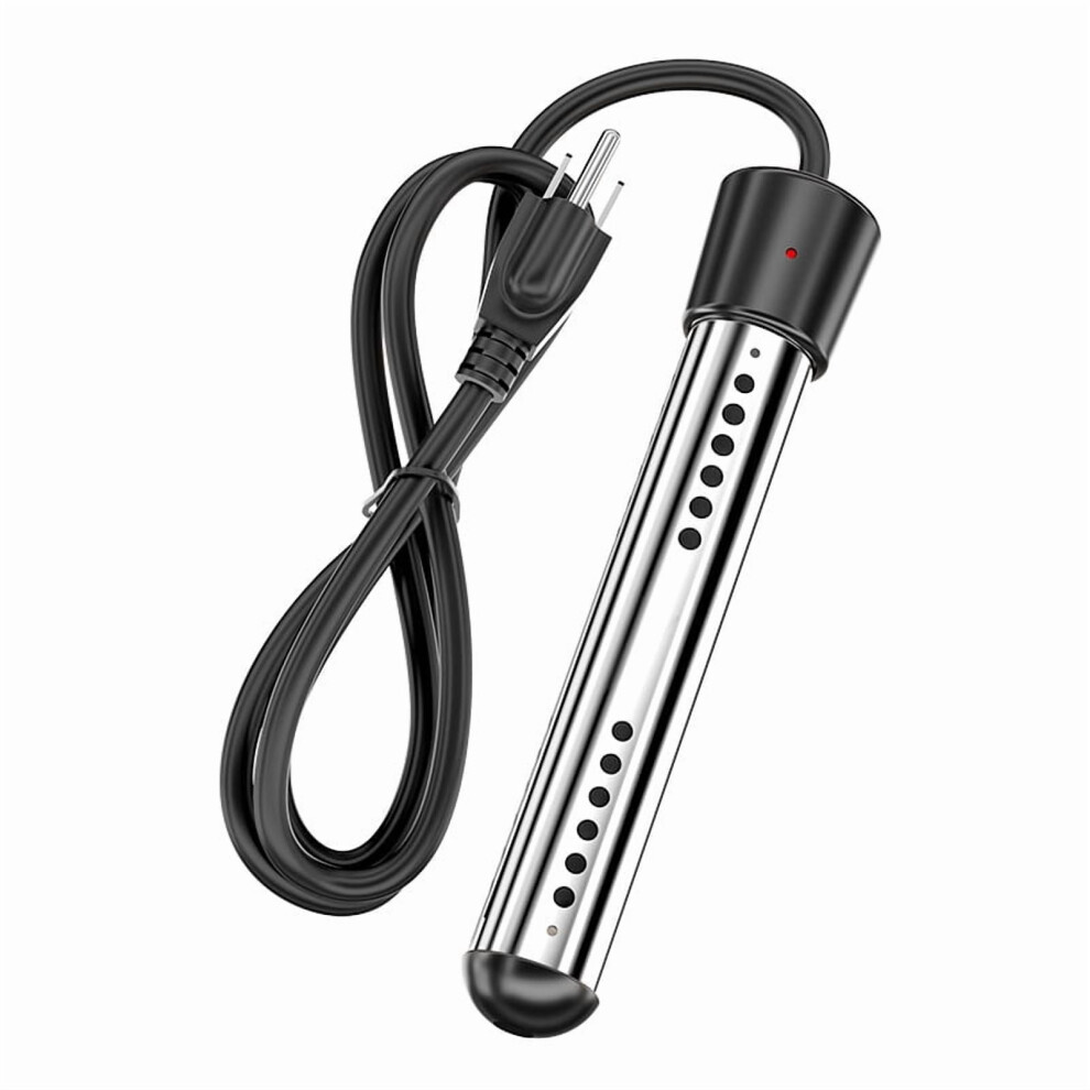 Portable 1500W Water Heater Rod For Bath Â Fast Heating Immersion Stick With Safety Protection, No Auto Shut-Off, Black 9083649260425