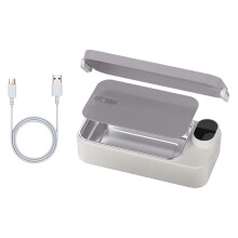 Cordless Rechargeable Heated Lunch Box, 900mL Stainless Steel, Portable Self-Heating Food Warmer for Work/Office/Travel