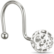 Crochets de rideau de douche Chictie dorés en laiton antirouille, lot de 12.