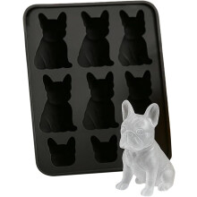French Bulldog Ice Cube Mold – Silicone, 6-Cavity, -40F