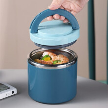 Geïsoleerde vacuümthermosfles van 650 ml voor warme gerechten – Lekvrije roestvrijstalen lunchcontainer met handvat en deksel, brede opening