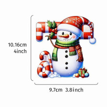 Ornements alphabet bonhomme de neige en acrylique 2D – Décorations mignonnes pour sapin de Noël, articles de fête et cadeau festif