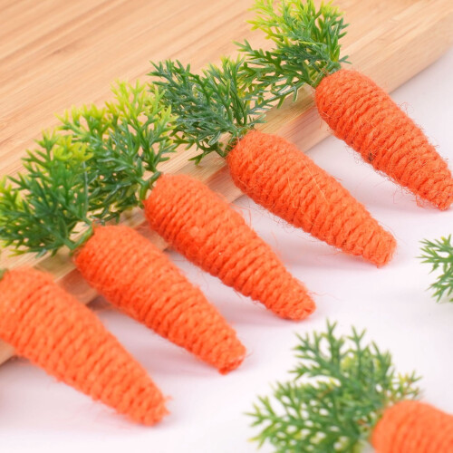 Easter carrot ornaments orange 4-piece