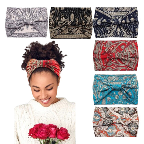 Kit com 6 faixas de cabelo boho com nó para mulheres