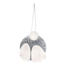 Paasboomversiering – Lente pluche konijntje hangende decoratie, 6 cm, 1 stuk