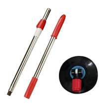 Spin Mop Replacement Handle, 360 Rotating Telescopic Stick with Stainless Steel Disc, Compatible with Spin Mop Bucket System