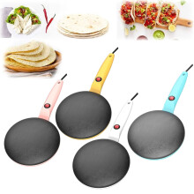Instant Crepe Maker & 8" Griddle – Auto-Thermostat, Non-Stick, Portable Pancake/Chapati Cooker, Pink