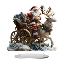 Oggetto decorativo natalizio 2D, regalo invernale per la decorazione della casa e le esposizioni natalizie - Stile E