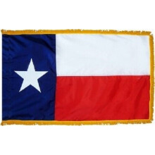 Texas-Staatsflagge aus Poly-Nylon, 90 x 150 cm, mit Goldfransen