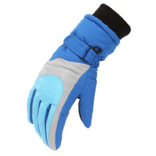 Kids Warm Gloves Winter Waterproof Snow Gloves for Ourdoor Sports Snowboard, Ski Gloves for Boys Girls Blue