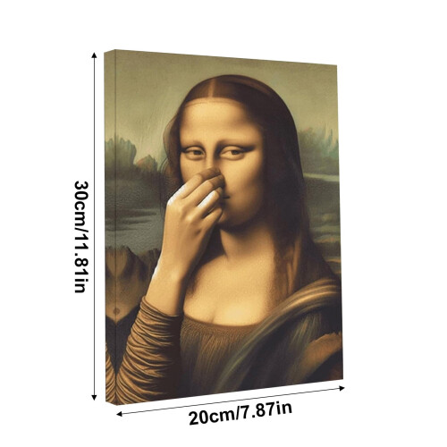 Εκτύπωση σε καμβά με αφίσα μπάνιου Mona Lisa 11,8x8in 2