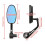 Motorcycle Bar End Mirrors 22mm Adjustable Foldable 2