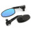 Motorcycle Bar End Mirrors 22mm Adjustable Foldable 4