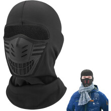 Winter Rider Warm Anti-Haze Balaclava Vollgesichtsmaske, Antibeschlag-Windschutz, fleecegefütterte Gesichtsmaske mit Nackenschutz