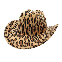 Atmungsaktiver Western-Fedora-Hut mit breiter Krempe, winddichter Winterhut mit Muster für Wärme und Stil