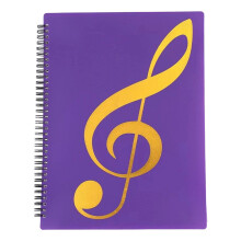 Sheet Music Binder with 60-Page Capacity, Letter Size Writable and Detachable Choir Folder, Secure Holder for Organizing Music Sheets and Lyrics