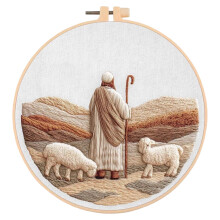 Broderikit til begyndere, 20 cm bøjle