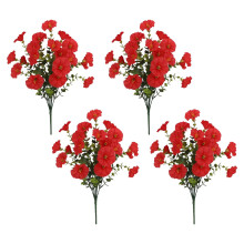4 st UV-resistenta konstgjorda morgongloryblommor för utomhusdekoration – Kompatibel med krukor, veranda, uteplats, trädgård och vaser