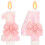Pink Bow Number Cake Candle 14, 8 cm 1
