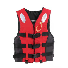 Adult Life Jacket, Adjustable Buoyancy Vest with Reflective Strips, Secure Straps, Ideal for Boating, Fishing, Kayaking, Water Sports