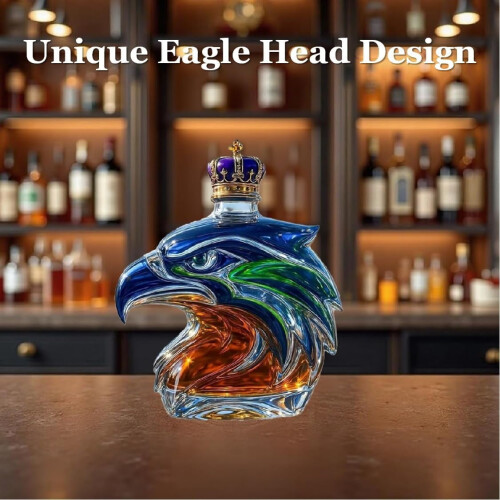 Seahawks Whiskey-Dekanter mit 3D-Adlerkopf 1