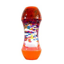 Minuteur à bulles liquides, 100 ml, jouet sensoriel à dégradé pour la concentration, idéal pour les adultes, décoration de bureau, orange, 15