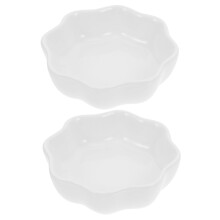 2Pcs Household Hamster Feeders Wear-resistant Feeding Bowls Ceramic Chinchilla Bowls