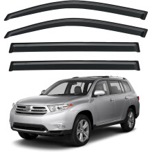 Window Visors Rain Guards Shield for 2008-2013 Toyota Highlander, Out-Channel Window Vent Wind Deflectors Visors Shades for 08-13 Highlander Hybrid