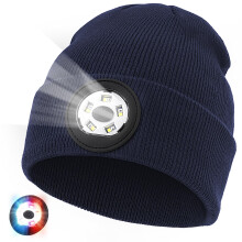 Pipo valolla, unisex ladattava USB-C-otsalamppupipo taskulamppu miehille ja naisille, 5LED, erittäin kirkas musta