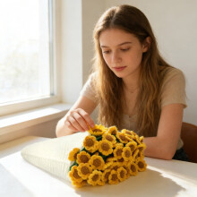 Crochet Starter Kit Sunflower Bouquet Blanket Set 39.37