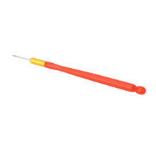 Multifunctional Crochet Embroidery Hook with Red Plastic Handle 10.5cm