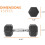 Coated Hex Dumbbell Weight - Single | 10-120 lbs | Multiple Options 4