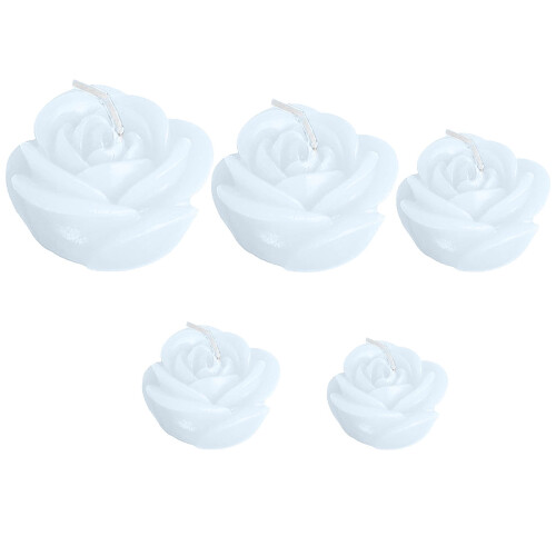 Valentine's Day Rose Heart Scented Candle - White 2