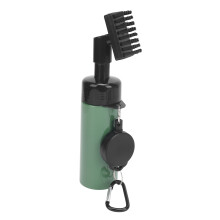 Golfclub-Reinigungbürste mit Wasserflasche & Clip, Grün