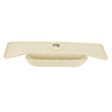 Silikon-Abtropfmatte mit Korb Beige Spritzschutz
