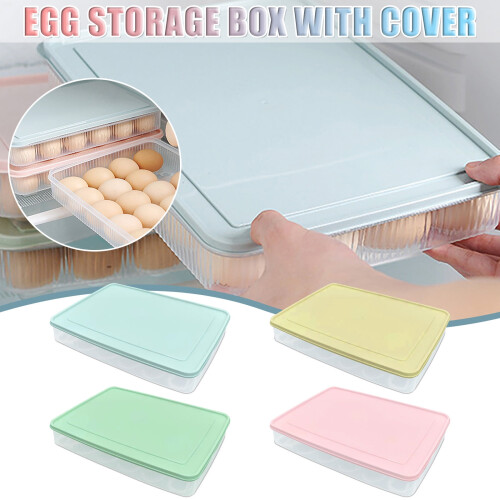 Genomskinlig Deviled Egg Tray med lock, 24 fack, 30x23 cm
