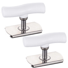 Lot de 2 ouvre-bocaux et ouvre-bouteilles - Poignée ergonomique antidérapante pour une ouverture facile du couvercle, ustensile de cuisine (blanc)