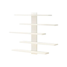 Wandgemonteerde houten plank organizer 37x37cm wit